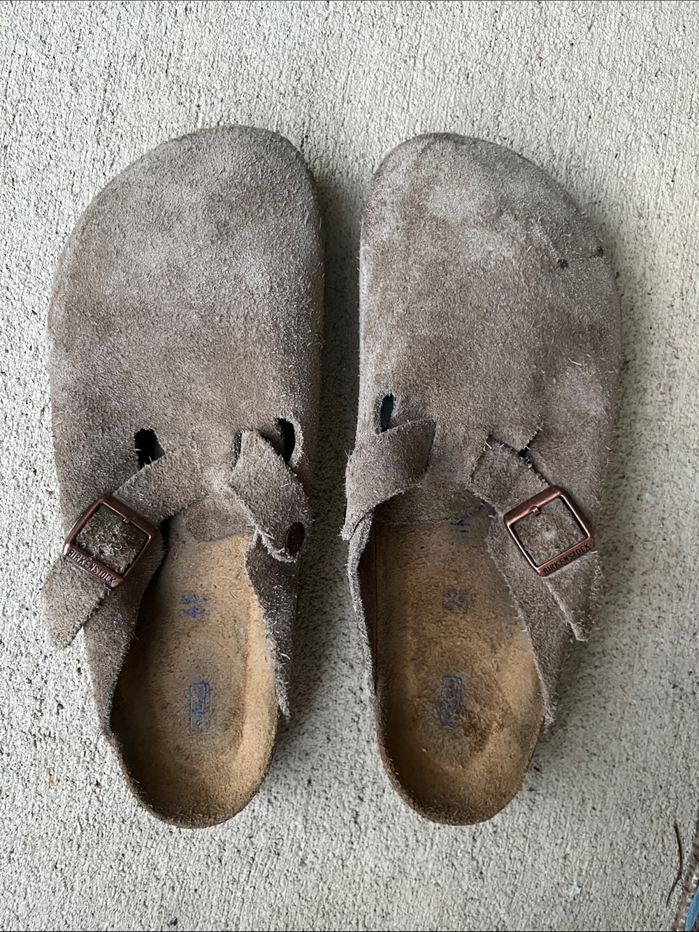 Birkenstock soft bed suede Boston clog 45